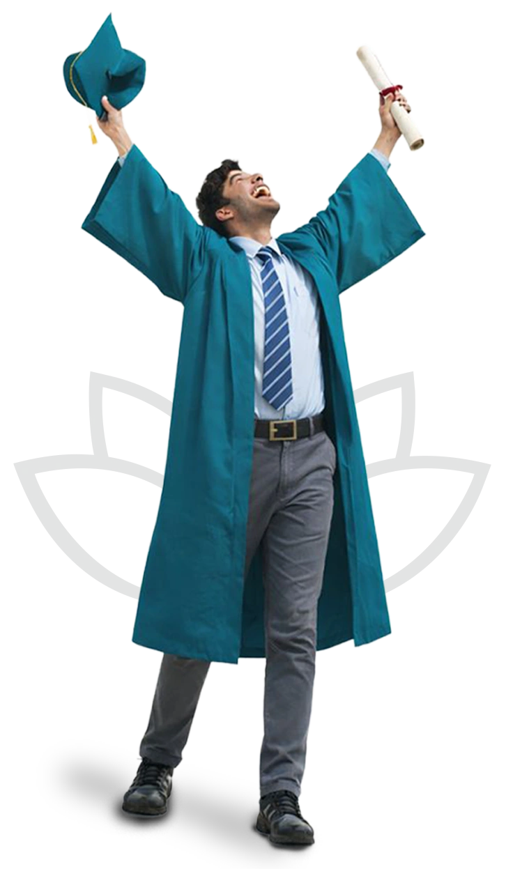 Graduate celebrating